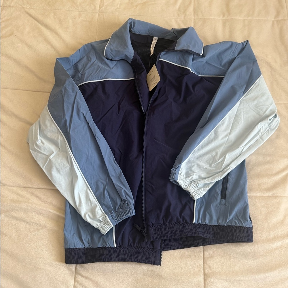 Fabletics Navy Woven Track Jacket